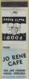 Matchbook Cover - Jo Rene Cafe Omaha NE girlie