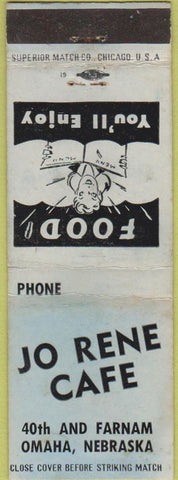 Matchbook Cover - Jo Rene Cafe Omaha NE girlie