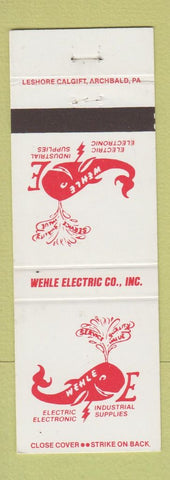 Matchbook Cover - Wehle Industrial Supply Electric