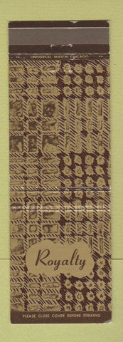 Matchbook Cover - Royalty Restaurant Chicago IL