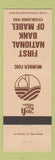 Matchbook Cover - First National Bank of Mabel