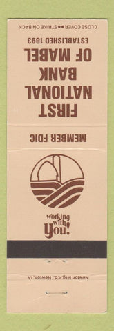 Matchbook Cover - First National Bank of Mabel
