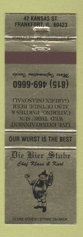 Matchbook Cover - Die Bier Stube Frankfort IL