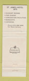 Matchbook Cover - St James Hotel Red Wing MN