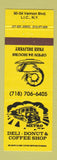 Matchbook Cover - Deli Donut & Coffee Shop Long Island City NY