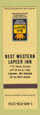 Matchbook Cover - Best Western Lapeer Inn MI