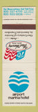 Matchbook Cover - Fred Harvey Airport Marina Hotels