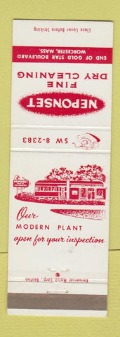 Matchbook Cover - Neponset Dry Cleaning Worcester MA