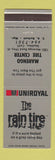 Matchbook Cover - The Rain Tire Marengo Tire Center Stockton CA Uniroyal