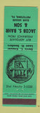 Matchbook Cover - Jacob Bahr & Son Insurance  Pottstown PA