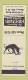 Matchbook Cover - Irv Morrow's Hideaway Supper Club Cherry Hill NJ WEAR NEON