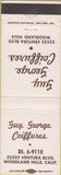 Matchbook Cover - Guy George Salon Coffures Woodland Hills CA