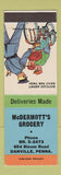 Matchbook Cover - McDermott's Grocery Danville PA