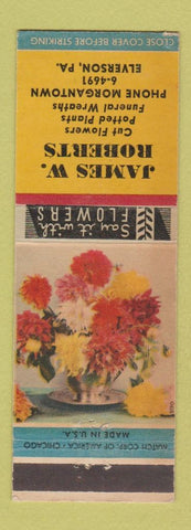 Matchbook Cover - James Roberts Flowers Elverson PA