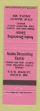 Matchbook Cover - Anoka Decorating Center MN
