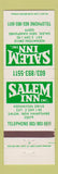 Matchbook Cover - Salem Inn Salem NH