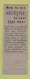 Matchbook Cover - Murine Eye Drops WEAR