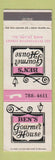 Matchbook Cover - Ben's Gourmet House Rock Island IL
