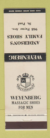 Matchbook Cover - Anderson's Family Shoes Weyenberg St Paul MN