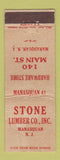 Matchbook Cover - Stone Lumber Hardware Manasquan NJ Federal WEAR