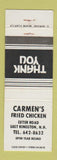 Matchbook Cover - Carmen's Fried Chicken East Kingston NH