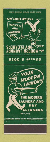 Matchbook Cover - Modern Laundry Dry Cleaners Poplar Bluff MO
