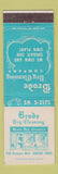 Matchbook Cover - Brode Dry Cleaning Akron OH