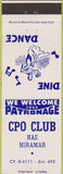 Matchbook Cover - CPO Club Nas Miramas San Diego CA?