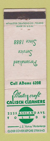Matchbook Cover - Master Craft Calisch Cleaners Toledo OH