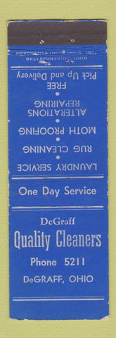 Matchbook Cover - DeGraff Quality Cleaners OH MERCHANTS