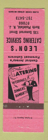 Matchbook Cover - Leon's Catering Service North Plainfield NJ WEAR