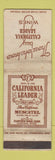 Matchbook Cover - California Leader Wines Gardiner ME WORN