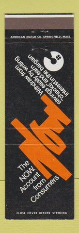 Matchbook Cover - Consumers Savings Bank Worcester MA