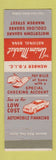Matchbook Cover - Union Market National Bank Boston MA