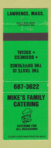 Matchbook Cover - Mike's Family Catering Lawrence MA