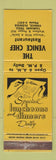 Matchbook Cover - Venice Chef Restaurant Venice FL