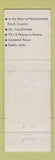Matchbook Cover - Pennsylvania Dutch Motel Denver PA
