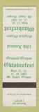 Matchbook Cover - Oregon Oktoberfest Mount Angel OR 1983