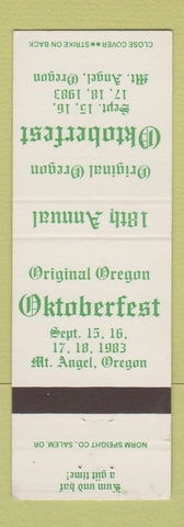 Matchbook Cover - Oregon Oktoberfest Mount Angel OR 1983