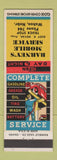 Matchbook Cover - Barney's Mobil oil gas Wahoo NE Low phone # Rudy Novak