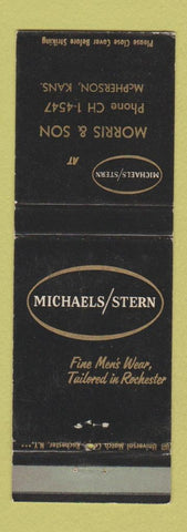Matchbook Cover - Michaels Stern Men's Clothes Morris & Son McPherson KS