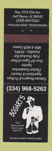 Matchbook Cover - Bogart's Restaurant Gulf Shores AL