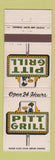 Matchbook Cover - Pitt Grill