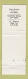 Matchbook Cover - Puritan Back Room Manchester NH