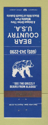 Matchbook Cover - Bear Country USA Black Hills of SD