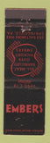 Matchbook Cover - Embers Restaurant Springfield PA