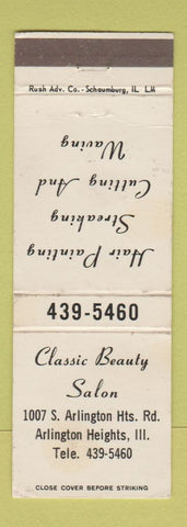 Matchbook Cover - Classic Beauty Salon Arlington Heights IL WEAR