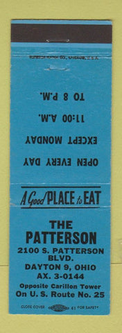 Matchbook Cover - The Patterson Restaurant Dayton OH