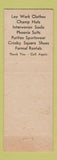 Matchbook Cover - Fred's Haberdashery Men's Clothes Palmerton PA