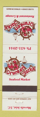 Matchbook Cover - Drunken Jack's Restaurant Murrells Inlet SC